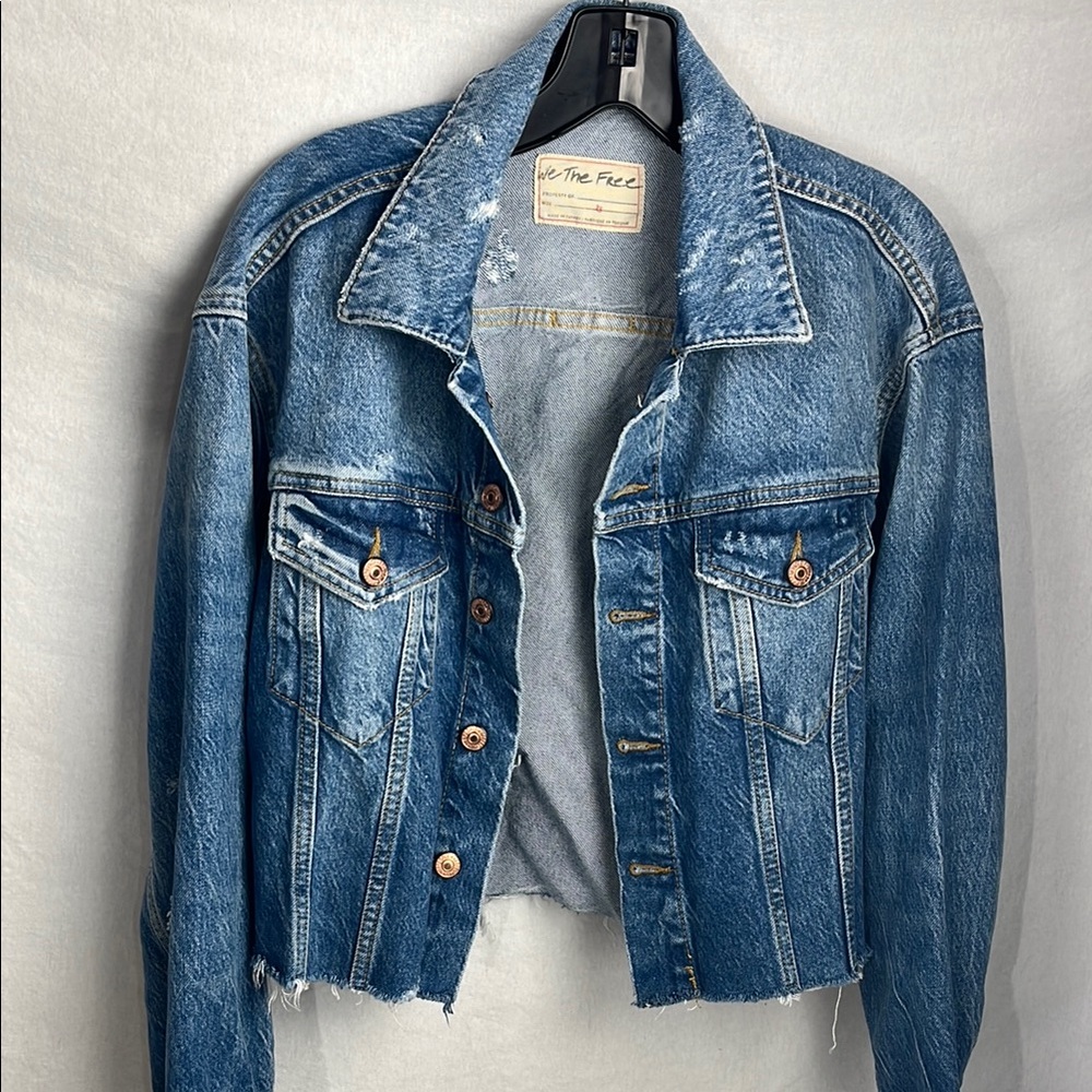 We the free xs Women's Blue Denim Jacket